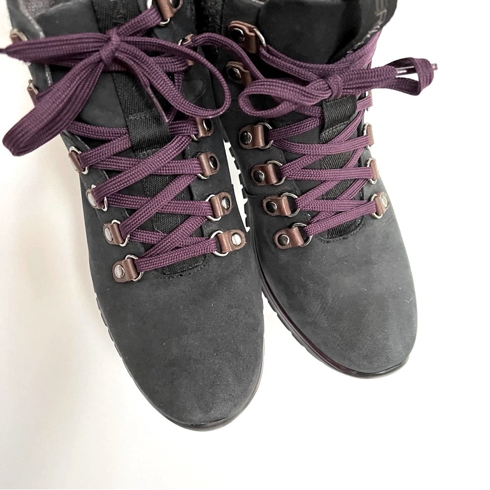 Cole Haan Women's Zerogrand Hiker Waterproof Boots Black Elderberry Size 7 - Picture 8 of 15